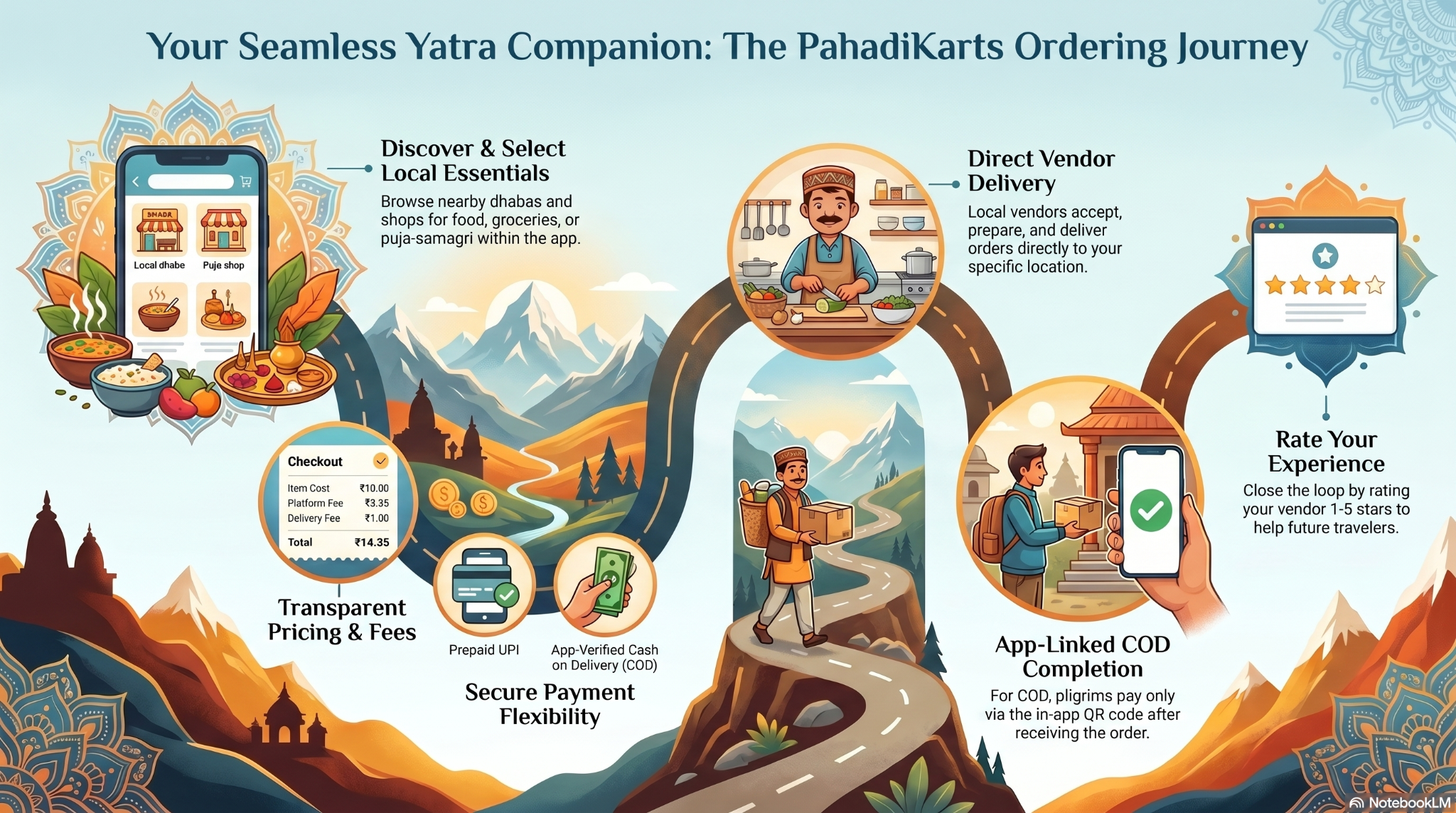 PahadiKarts ordering journey visual